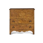 A Federal Grain Paint-Decorated Two Drawer Blanket Chest, Vermont, Circa 1825