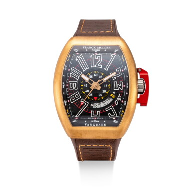 View full screen - View 1 of Lot 607. FRANCK MULLER | VANGUARD, REFERENCE V 45 SC DT LCK BZ BR BN, A LIMITED EDITION BRASS WRISTWATCH WITH DATE, CIRCA 2017.