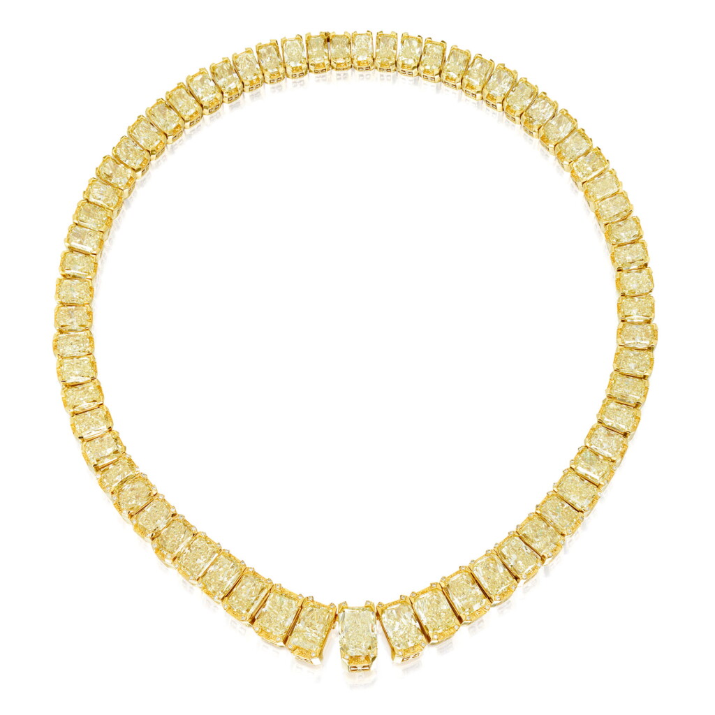 View full screen - View 1 of Lot 404. COLORED DIAMOND NECKLACE, MICHAEL BEAUDRY | 彩色鑽石項鏈,Michael Beaudry.