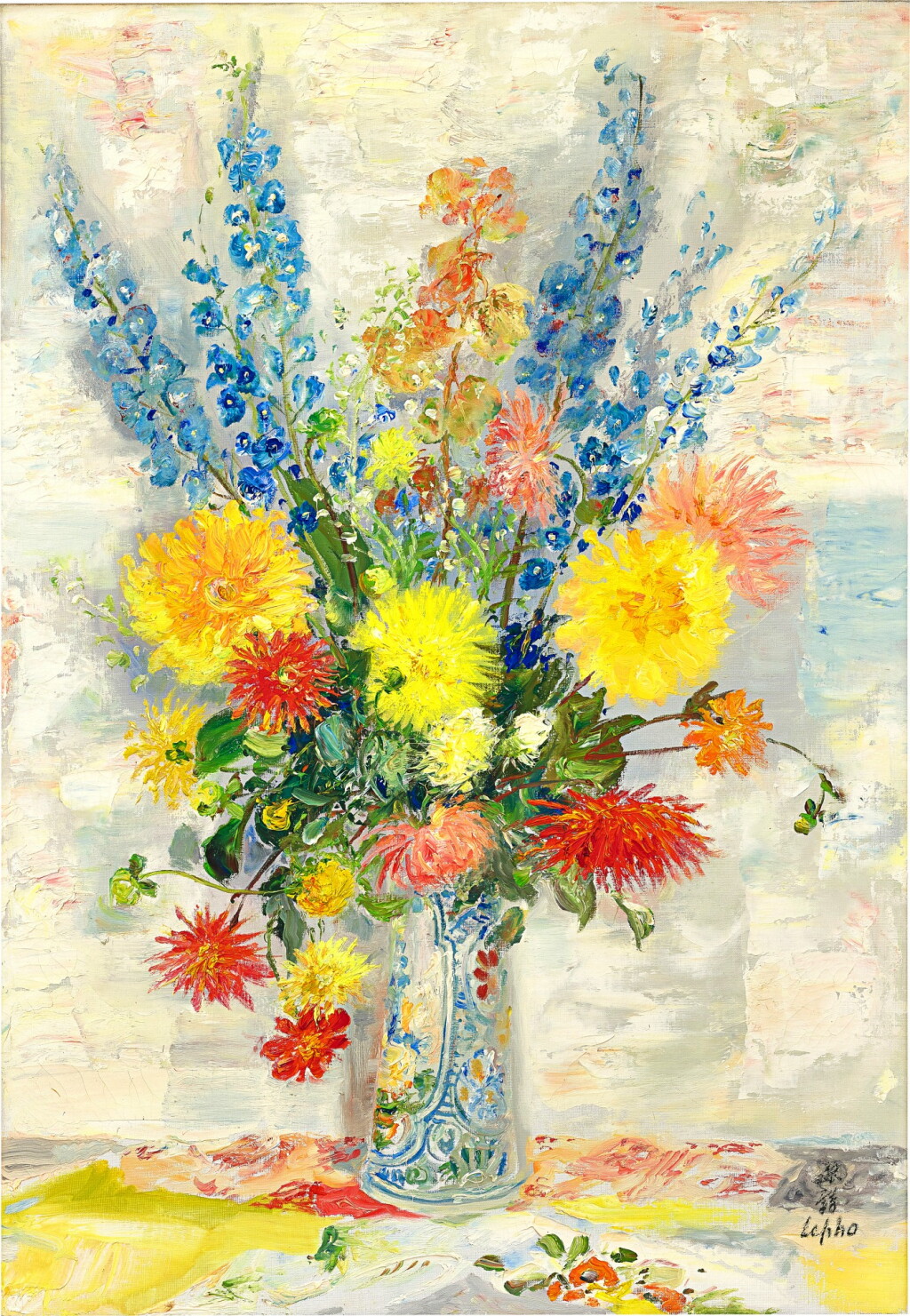 View full screen - View 1 of Lot 775. Le Pho 黎譜 | Fleurs 花卉.