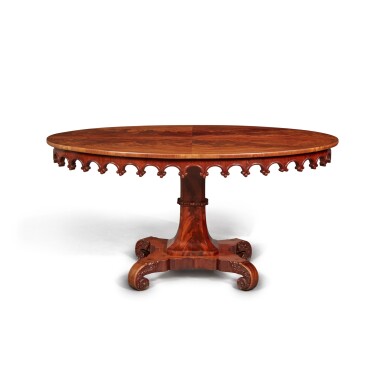View full screen - View 1 of Lot 266. A William IV Mahogany ‘Gothick’ Style Centre Table, Circa 1840.