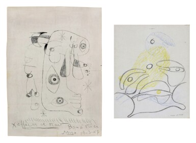 View full screen - View 1 of Lot 347. Two Prints Related to Le Surréalisme en 1947.