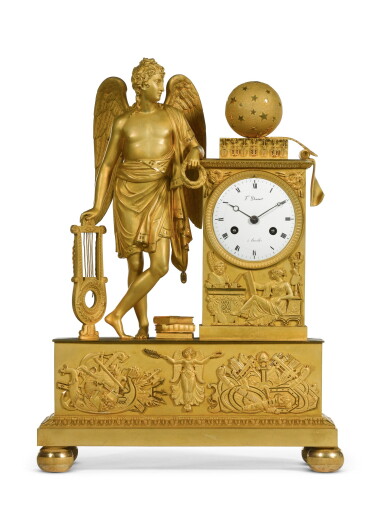View full screen - View 1 of Lot 142. An Empire ormolu mantel clock, circa 1815.
