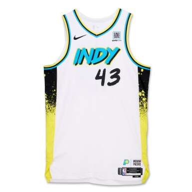 View full screen - View 1 of Lot 174. Pascal Siakam Indiana Pacers 2024-2025 Game Worn City Edition Jersey .