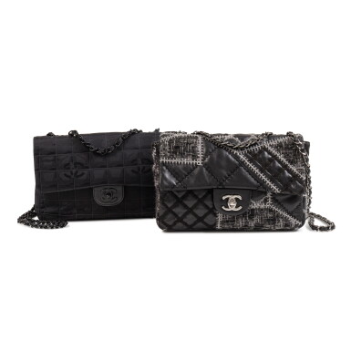 View full screen - View 1 of Lot 696. Set of Two Patchwork Flap Bag and Sport Line East West Flap Bag.