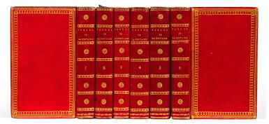 View full screen - View 1 of Lot 15. Fables. Paris, Didot, 1787. 6 vol. in-18. Mar. rouge de Bozérian. Premier tirage. Ex. du baron Pichon..