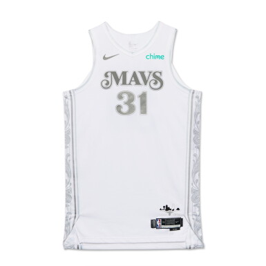View full screen - View 1 of Lot 140. Klay Thompson Dallas Mavericks 2024-2025 Game Worn City Edition Jersey .