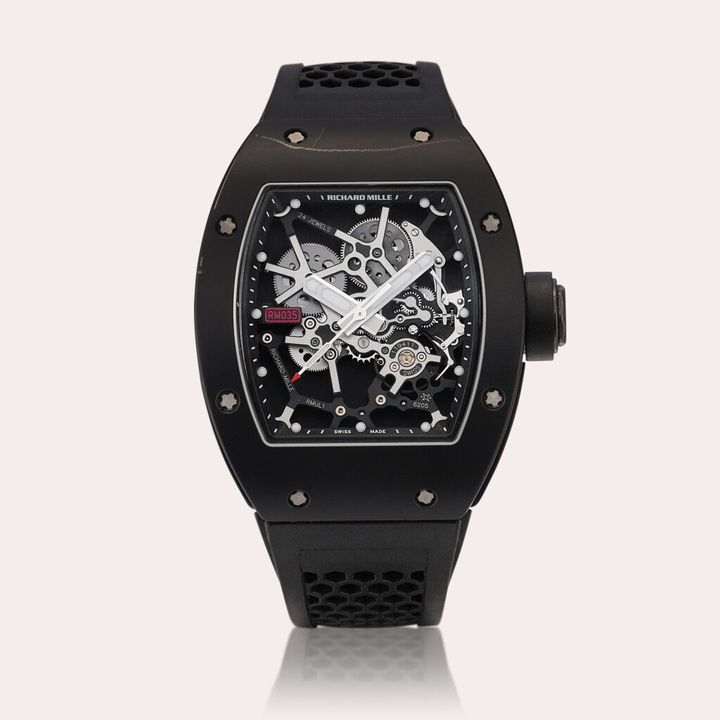 View full screen - View 1 of Lot 2161. Reference RM035 "Rafael Nadal Chronofiable" | An alumagnesium semi-sekeletonised wristwatch, Circa 2012.