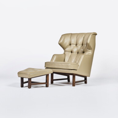 View full screen - View 1 of Lot 45. "Janus" Lounge Chair and Ottoman.