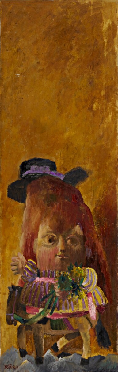 View full screen - View 1 of Lot 160. Niña con sombrero.