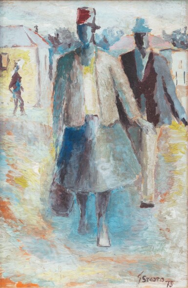 View full screen - View 1 of Lot 122. African street scene.