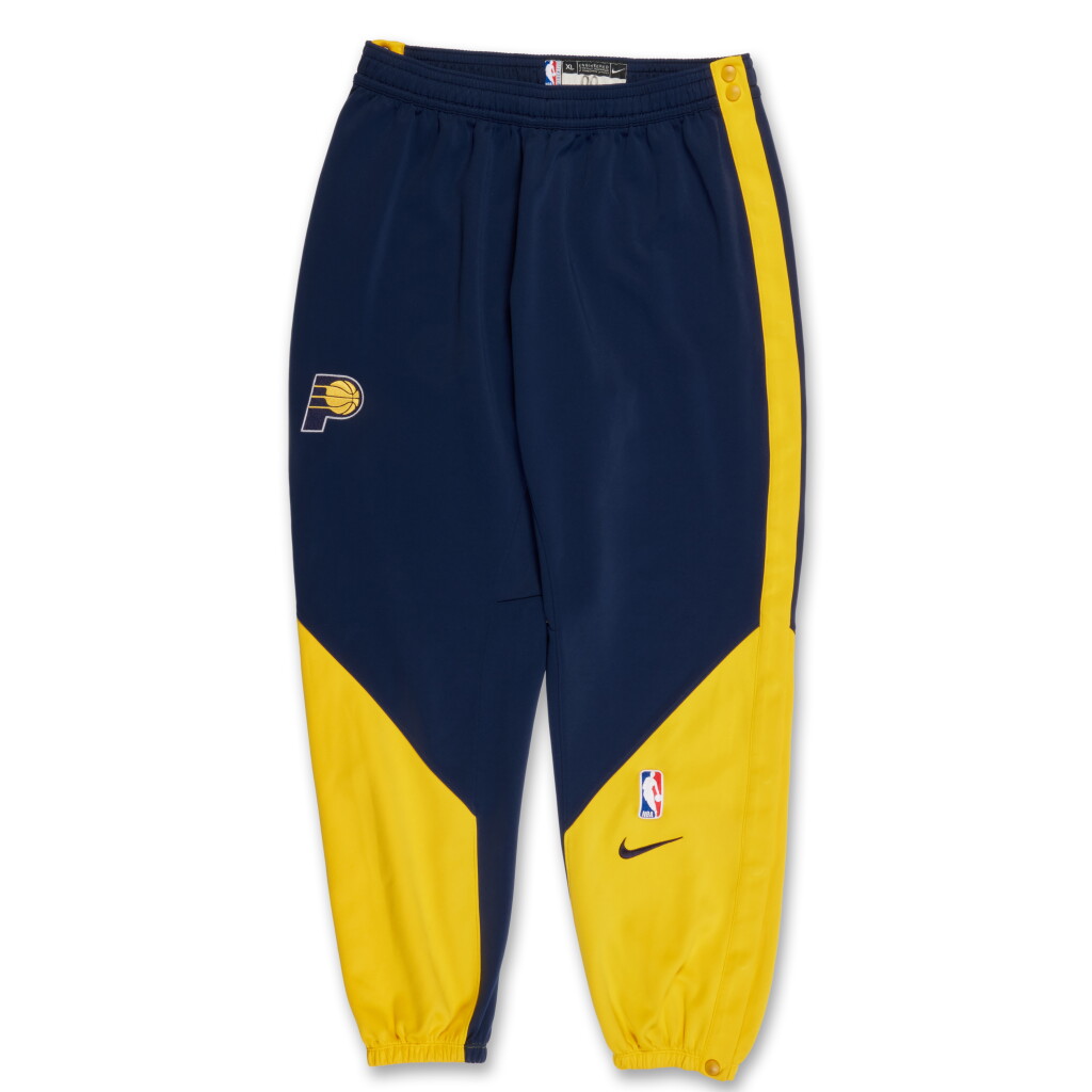 View full screen - View 1 of Lot 111. Bennedict Mathurin Indiana Pacers 2025 NBA Finals Game Issued Warm Up Pants.