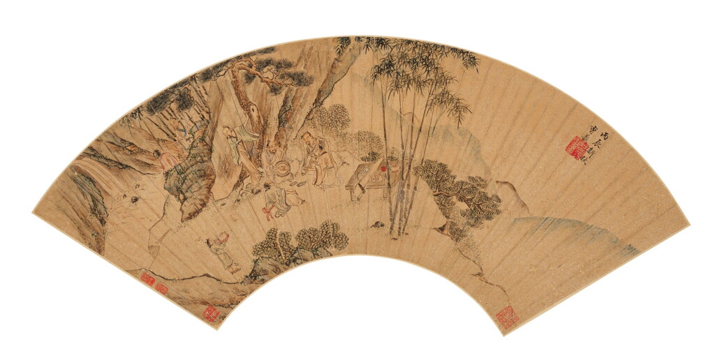 View full screen - View 1 of Lot 2612. Cao Xi (Ming Dynasty) 曹羲 | Seven Sages of the Bamboo Grove 竹林七賢 .