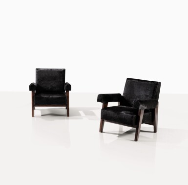 View full screen - View 1 of Lot 117. Paire de fauteuils LC/PJ-SI-41-A .