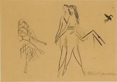 View full screen - View 1 of Lot 26. Étude pour La Bal Élégant ou La Danse à la Campagne.