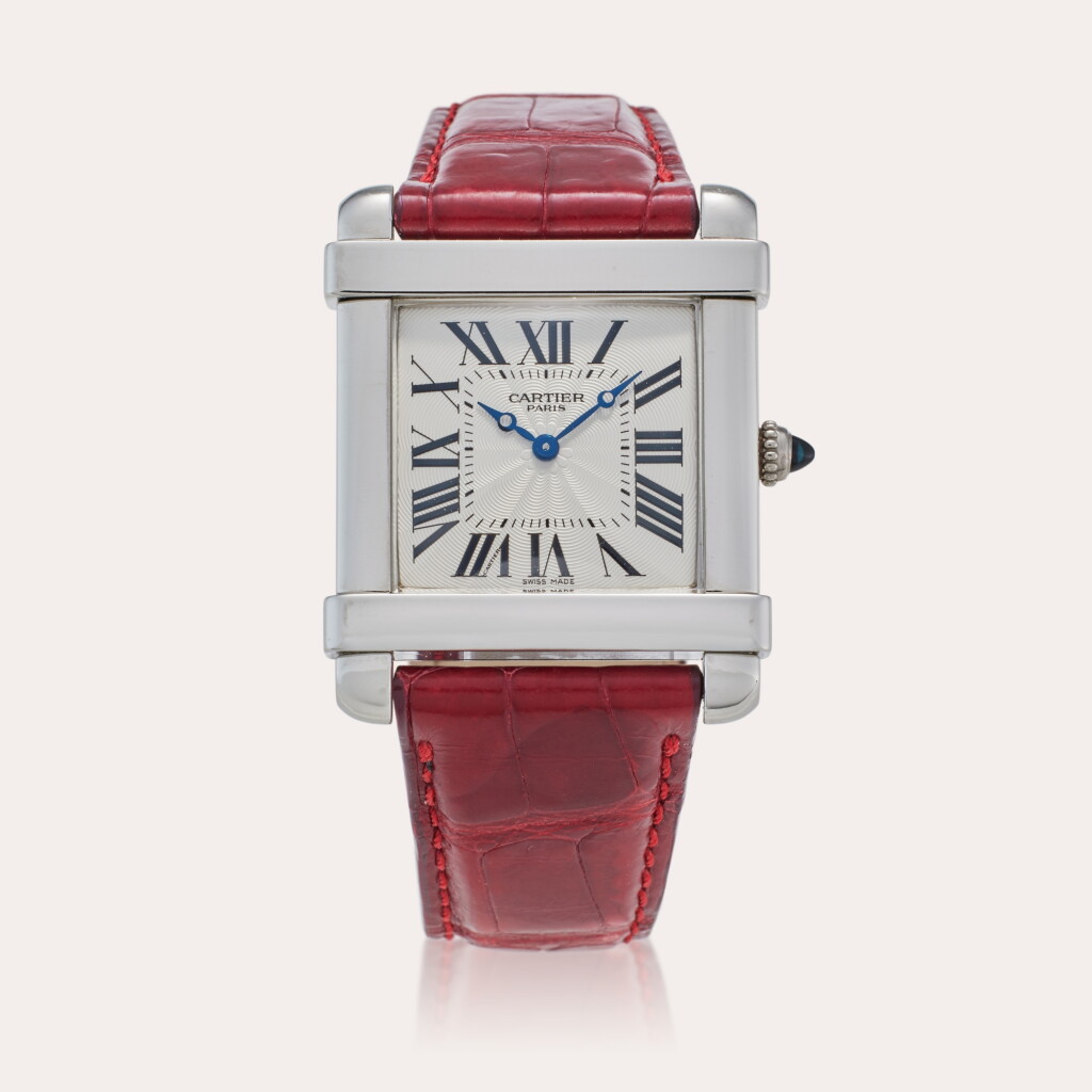 View full screen - View 1 of Lot 78. Reference 2685G Tank Chinoise CPCP | A platinum square shaped wristwatch, Circa 2009.