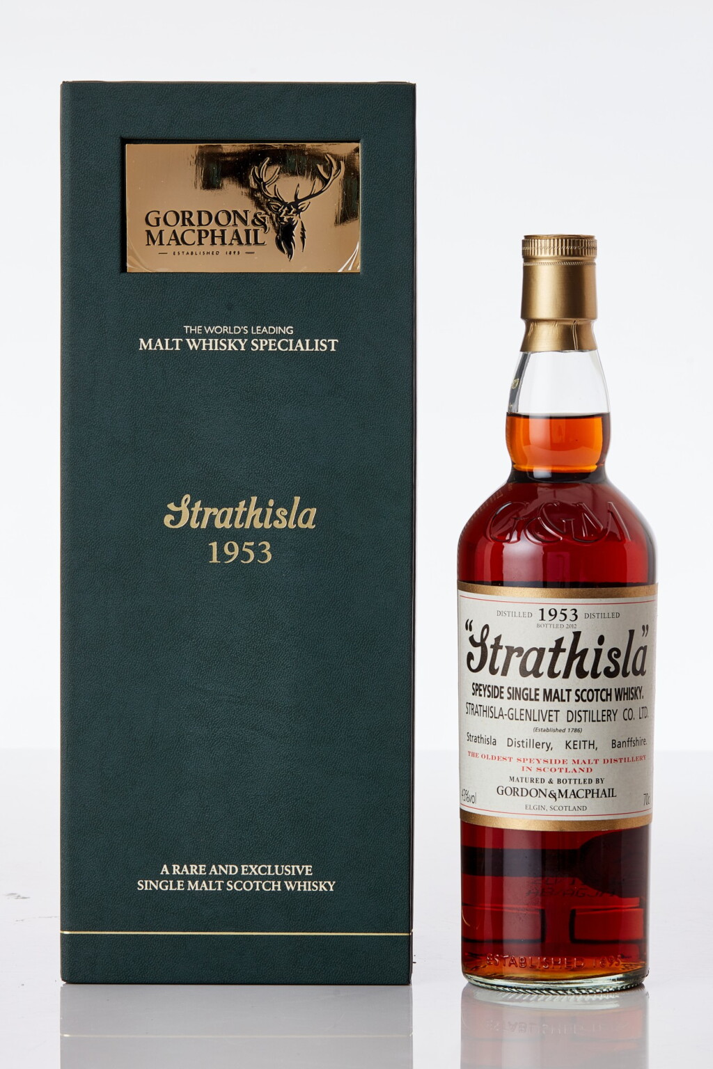 View full screen - View 1 of Lot 1029. Strathisla Gordon & MacPhail Single Cask 43.0 abv 1953 (1 BT70).