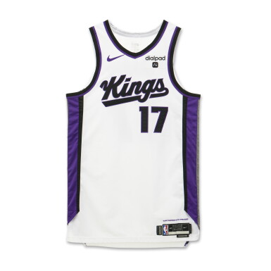View full screen - View 1 of Lot 125. Kessler Edwards Sacramento Kings 2023-2024 Game Worn Association Edition Jersey .