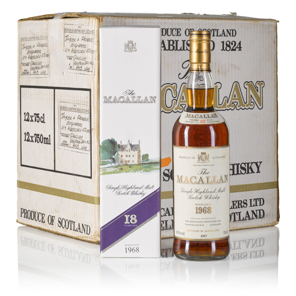 View full screen - View 1 of Lot 32. The Macallan 18 Year Old Sherry Oak 43.0 abv 1968 (10 Bottles 75cl).