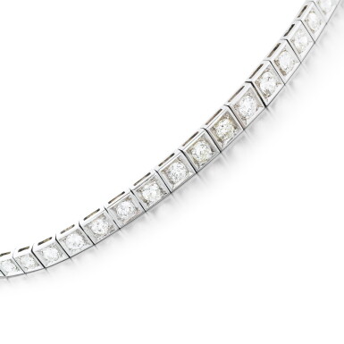 View full screen - View 1 of Lot 322. Bracelet diamants | Diamond bracelet.