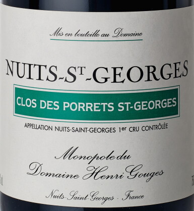 View full screen - View 1 of Lot 5876. Nuits St. Georges, Clos des Porrets St. Georges 2015 Henri Gouges (12 BT).