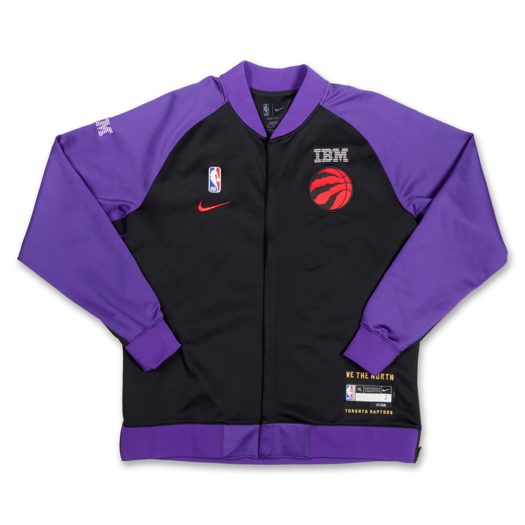 View full screen - View 1 of Lot 222. Jonathan Mogbo Toronto Raptors 2024-2025 City Edition Warmup Set.