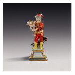 A MEISSEN FIGURE OF 'KAMMERHUSAR' SCHINDLER CIRCA 1735-40