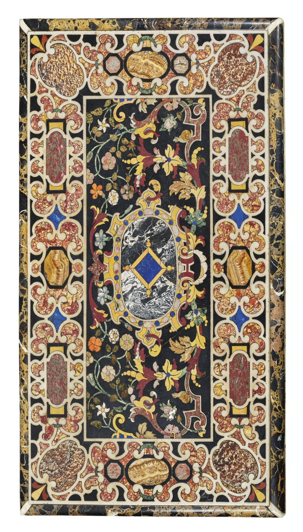 View full screen - View 1 of Lot 848. AN ITALIAN BAROQUE COMMESSO DI PIETRE DURE PANEL, ATTRIBUTED TO THE GRAND DUCAL WORKSHOPS, FLORENCE, EARLY 17TH CENTURY.