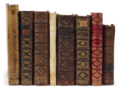 View full screen - View 1 of Lot 188. French military works, by Montluc, Montgommery, Praissac, Billon, Imbotti, Valiere, Ville, and Fontaine.