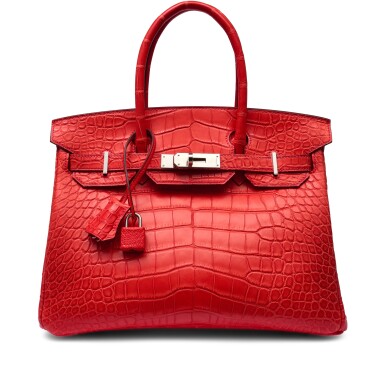 View full screen - View 1 of Lot 1372. Geranium Matte Alligator Mississippiensis Birkin 30 Palladium Hardware, 2020.