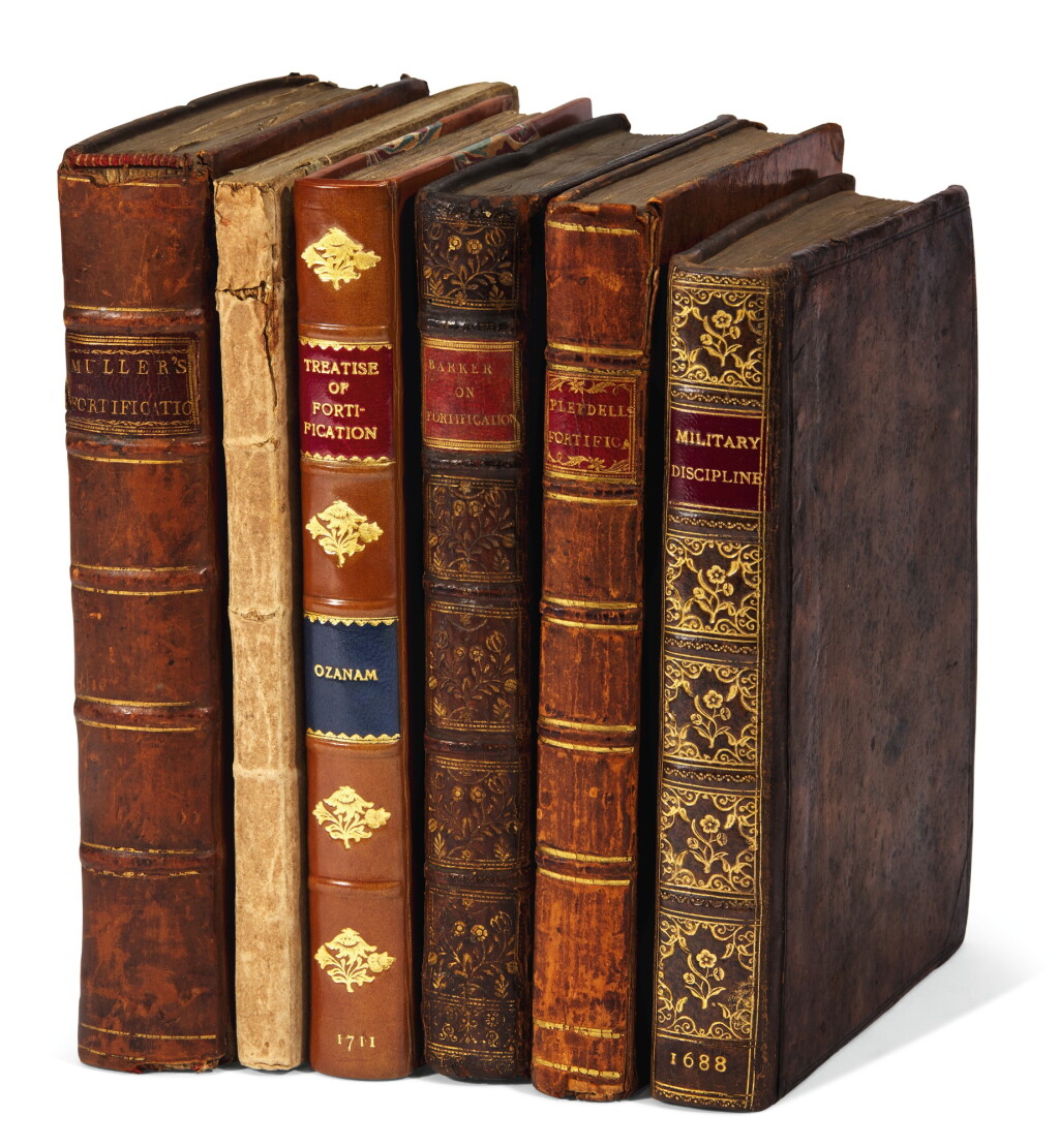 View full screen - View 1 of Lot 177. Fortification, works in English, 6 volumes, 1688-1778.