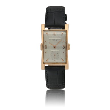 View full screen - View 1 of Lot 159. VACHERON CONSTANTIN | PINK GOLD WRISTWATCH, CIRCA 1950.