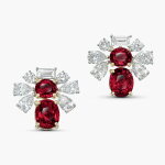 Pair of Ruby and Diamond Earrings | 紅寶石 配 鑽石 耳環一對
