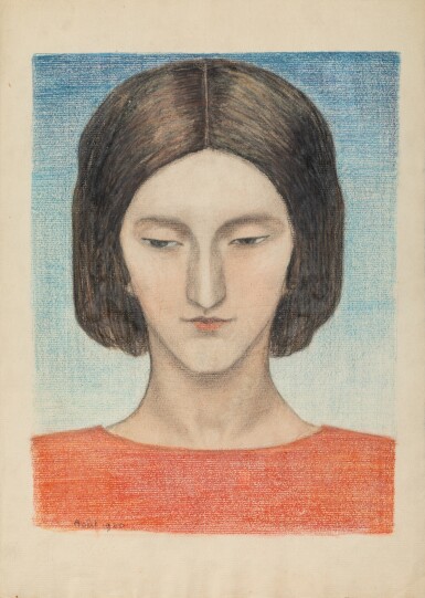 View full screen - View 1 of Lot 2. Portrait de femme à la coupe garçonne; and three other works .