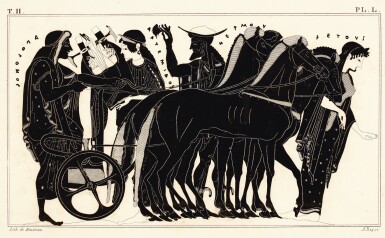 View full screen - View 1 of Lot 65. Lenormant et Witte. Elite des monuments ceramographiques. 1844-1861, 4 volumes. 4to, original cloth-backed boards.