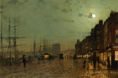 View full screen - View 1 of Lot 26. JOHN ATKINSON GRIMSHAW | GLASGOW DOCKS.