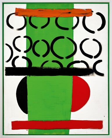 View full screen - View 1 of Lot 1047. Sir Terry Frost, R.A. 泰瑞・佛洛斯特 | Green and Orange 綠與橙.