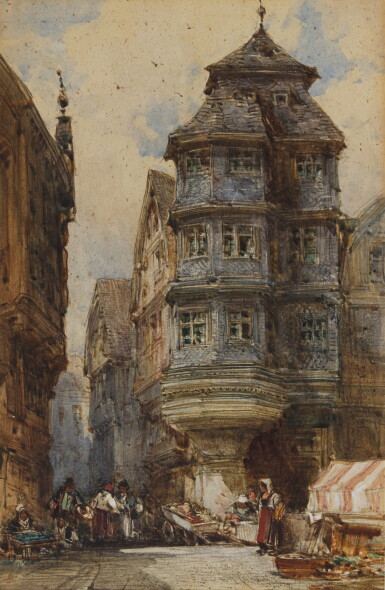 View full screen - View 1 of Lot 645. WILLIAM CALLOW, R.W.S. | Old Houses, Frankfurt.