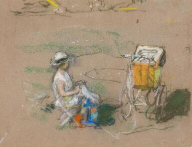 View full screen - View 1 of Lot 353. La Petite fille au landeau.