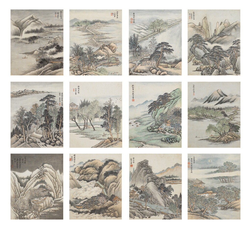 View full screen - View 1 of Lot 2574. 汪溥 仿古山水|Wang Pu, Landscape after Ancient Masters.