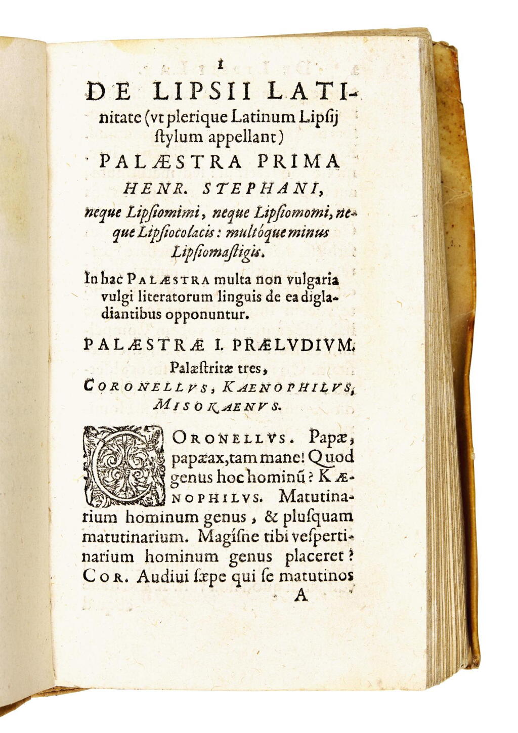 View full screen - View 1 of Lot 167. Estienne, De Lipsii latinitate, Frankfurt, 1595, contemporary limp vellum.