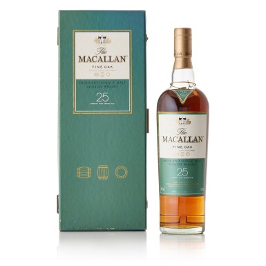 View full screen - View 1 of Lot 6029. The Macallan 25 Year Old Fine Oak Triple Cask 43.0 abv NV (1 BT70).