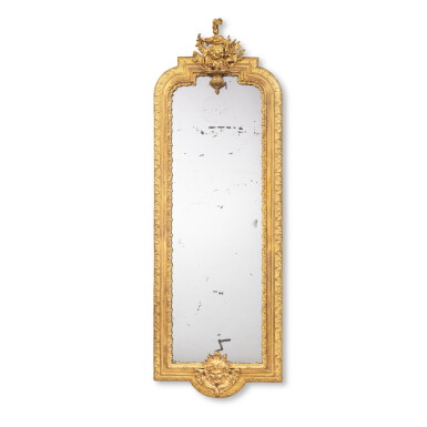View full screen - View 1 of Lot 34. A French gilt-bronze mirror frame, partly Régence, circa 1720.