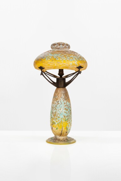 View full screen - View 1 of Lot 45. Ombelles avec une libellule lamp, circa 1903.
