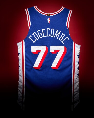View full screen - View 1 of Lot 6. VJ Edgecombe Philadelphia 76ers 2025-2026 Game Worn Icon Edition Jersey | 2nd Career Game | All-Rookie First Team.