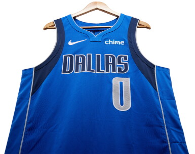 View full screen - View 1 of Lot 31. Dante Exum Dallas Mavericks 2023-2024 Game Worn Icon Edition Jersey | Matched to 2 Games.