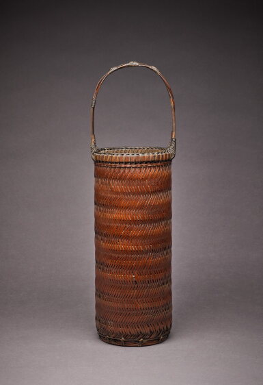 View full screen - View 1 of Lot 292. A Japanese bamboo basket, Edo period, 19th century.
