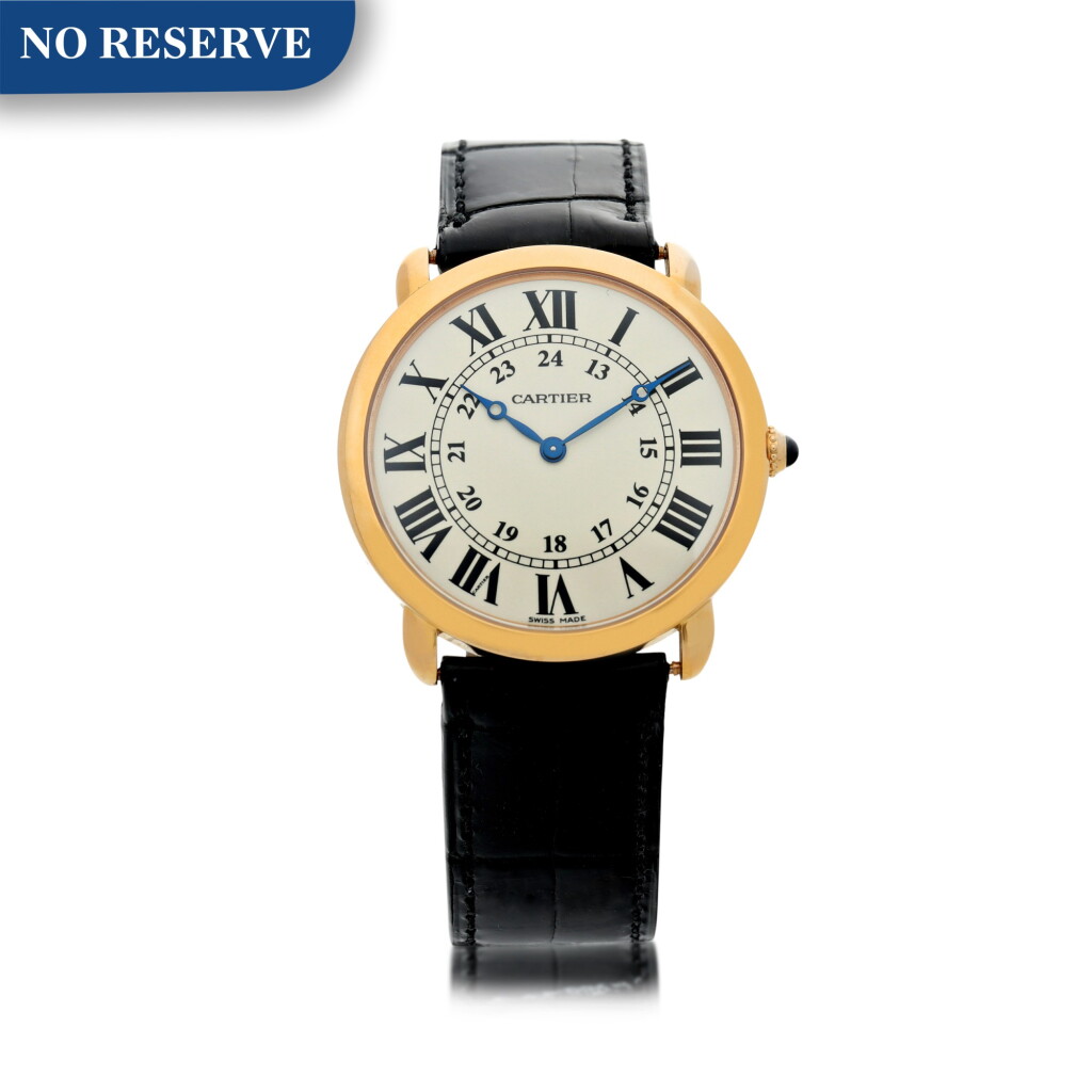 View full screen - View 1 of Lot 10. REFERENCE 2889 RONDE SOLO DE CARTIER A PINK GOLD WRISTWATCH, CIRCA 2015.