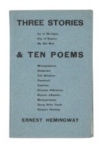 Hemingway, Ernest | The author's first book, retaining the elusive glassine jacket