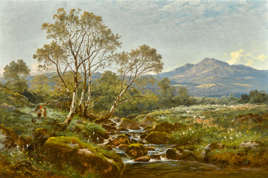 View full screen - View 1 of Lot 55. BENJAMIN WILLIAMS LEADER, R.A. | The Stream from the Hills.